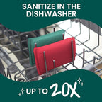 Scotch-Brite Dobie Pads, Dobie Sponge for All Purpose Cleaning of Kitchen, Bathroom, and Household, Non Scratch Dobie Cleaning Pads Safe for Non-Stick Cookware, 2 Holiday Red Dobie Pads