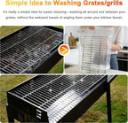 6 Pack Oven Rack Cleaning Bags(No Cleaner Included), Heavy Duty Reusable Leak-Resistant PE Bags for Deep Soaking Grill Grates and BBQ Racks(three 19.6 * 27.5 inch and three 15.7-23.7inch)