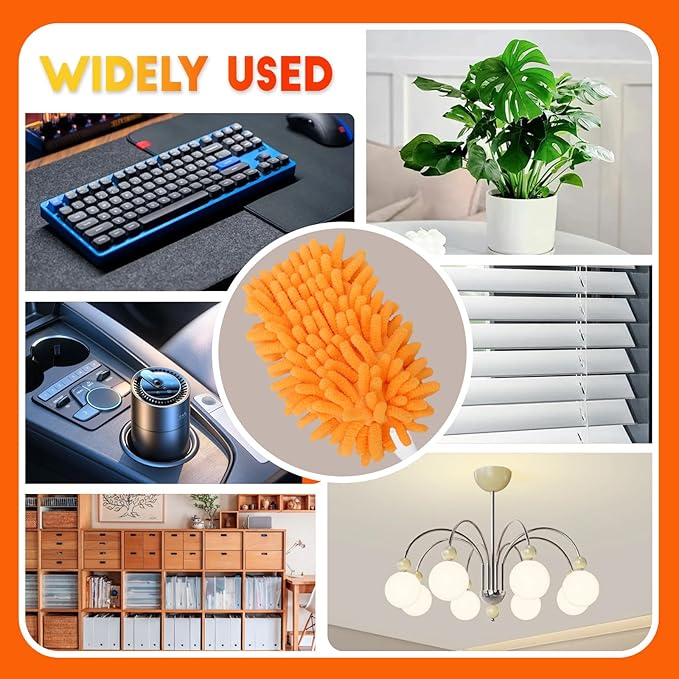 8 Pack Reusable Duster Refill Compatible with Swiffer Hand Duster, 360 Heavy Duty Duster Refills for Cleaning, Office, Ceiling Fan (Handle is Not Included)