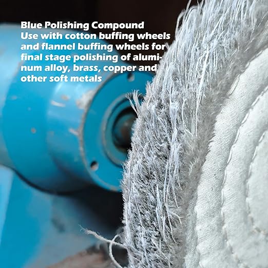1.1 Pound Blue Polishing Buffing Compound Bar for Final Stage Polishing of Aluminum Alloy, Brass and Copper