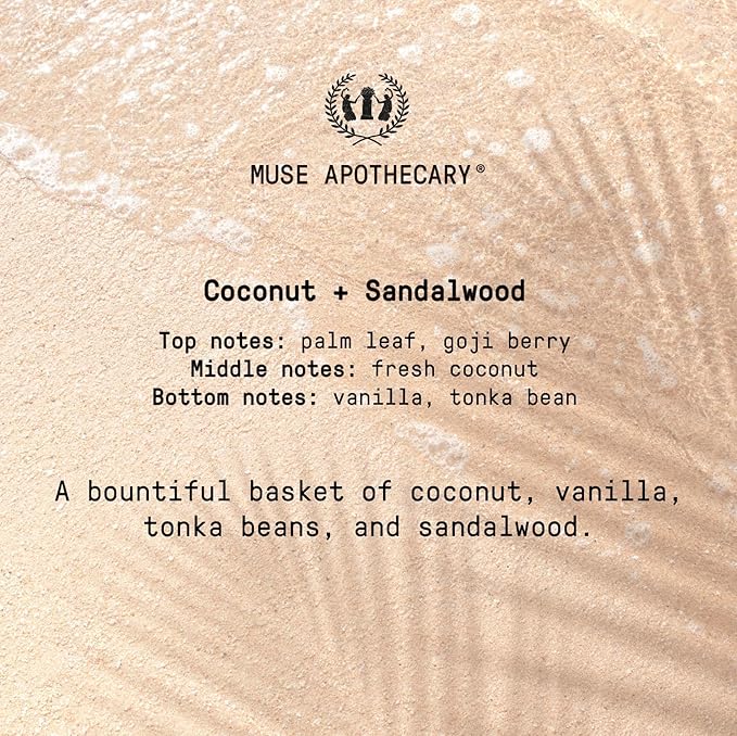 Muse Apothecary Flush Ritual - Aromatic & Refreshing Toilet Spray, Use Before You Go, 2 oz, Infused with Natural Essential Oils - Coconut + Sandalwood, Pack of 3