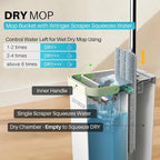 JOYMOOP Hands-Free Self-Cleaning Microfiber Mop and Bucket with Wringer Set for Home, Mops for Floor Cleaning and Wall Cleaner, Hardwood, Tile, Laminate, Vinyl Floors, Smooth Walls, and Glass Windows