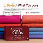 Dryer Sheets – Carat Rouge Scent | Ultra-Soft Essential Oil Dryer Sheet | Long-Lasting Fabric Sheet | 60 PCS Scented Laundry Sheets With Odor Neutralizing Technology by Perfa