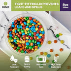 CIAO! 8OZ PP Injection Molded Soup-Deli Container with LLDPE Lid, Microwavable and BPA Free (240/240 combo pack)