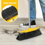 Indoor Brooms 54''Long Handle Soft Bristle Broom,Indoor Outdoor Brooms for Floor Cleaning House Broom for Kitchen Lobby Patio Yard