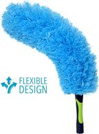 EVERSPROUT 5-to-14 Foot Flexible Microfiber Feather Duster and Extension Pole Combo (20 Foot Reach) | Lightweight, High-Grade Aluminum, 3-Stage Telescopic Pole | Extra Long 24-inch Feather Duster