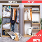 12 Pack Vacuum Bags for Travel with USB & TYPE C Pump,Compression Packing Cubes for Luggage,Carry-on Space Saver Vacuum Seal Bags&Vacuum Storage Bags for Vacation(Red)