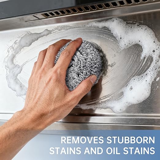 18 Pack Steel Wool Pads - Individually Wrapped Heavy Duty Scrubbers for Grill Grates, Oven Racks, Cast Iron, Pots & Pans | Industrial Strength Rust Remover, Non-Scratch Metal Scouring Pads