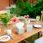 12 Pack Facial Tissues Cube Face Boxes 600 Sheets 3 Ply Small Square Tissues Bulk for Car Bedroom Supplies(Green and White Plaid)