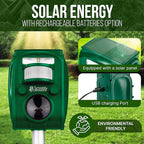 New 2025 Solar Deer Repellent Device Outdoor – Solar Animal Repeller for Outside – Rainproof Solar Rodent Repellent – Outdoor Animal Deterrent for Deers, Cats, Dogs, Mice, Birds