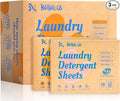 BellaLuce Laundry Detergent Sheets: 1 Home Size (240 Loads, Fresh Linen) & 2 Travel Size (32 Loads, Fresh Linen & Butterfly Kiss) | Portable for College, Dorm, Hotel, Family