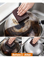 Carborundum Sponge Nano Emery Sponge Brush Eraser Scrub Kitchen Cleaning for Removing Rust Pots，Household Cleaning Tool (Dark brown-20pcs)