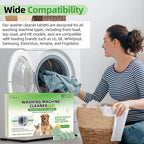 (30-Pack) Washing Machine Cleaning Tablets, Formulated for Pet Owners, Washer Cleaner, for Front-Loaders, Top-Loaders, HE Machines, Easily Removes Residue, Septic Safe, Over a 12-Month Supply
