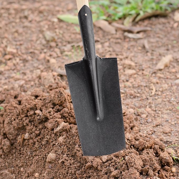 Luxshiny Heavy-Duty Manganese Steel Narrow-Head Tree Shovel for Gardening and Planting, Thickened Soil Digging Tool with Sharp Tip, Sturdy Garden Spade for Transplanting and Lawn Care