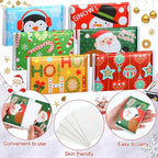 24 Packs Travel Size Tissue Pocket Slim Pack Facial 3 Ply Wallet Size Pocket Tissues for Travel Wedding Party Favors, 6 Styles(Snowman)