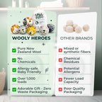 No More Dryer Sheets! XL Wool Dryer Balls 6-Pack, Reusable Laundry Softener & Static Reducer, Eco-Friendly, Long-Lasting, Safe for Sensitive Skin
