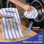 Masthome Microfiber Mop,Large Surface Flat Mop with 5 Reusable Pads,Hardwood Floor Mops for Dry and Wet Use,Microfiber Mops for Floor Cleaning-1 Cleaning Scraper Included