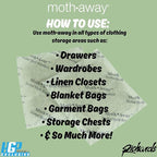 Richards Homewares Moth Away Sachets – 72-Pack Value Pack, Natural Herbal Moth Repellent, Non-Toxic & Chemical-Free, Fresh Scent for Closets, Drawers & Storage – Made in USA