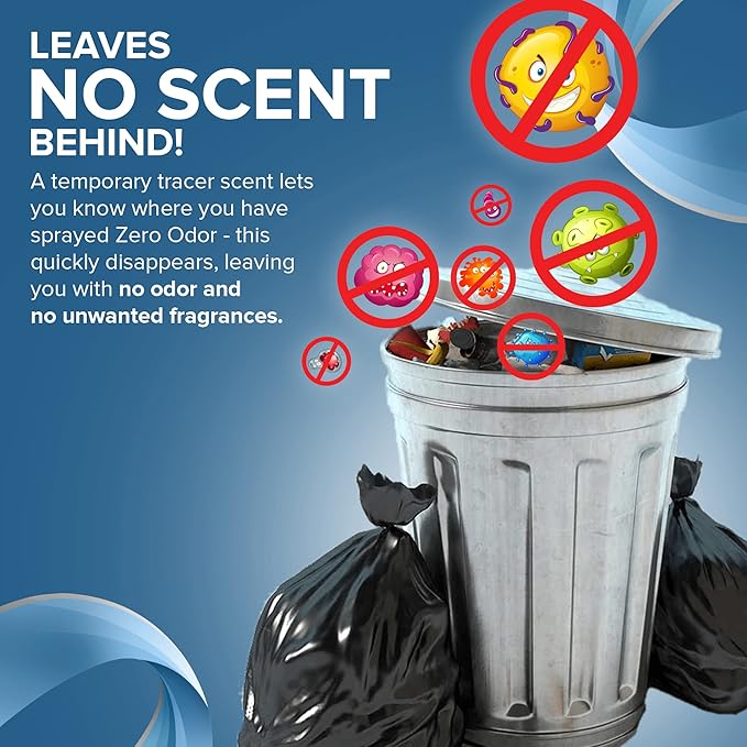 Zero Odor - Multi-Purpose Strong Odor Eliminator for Home, Office, Car, Bathroom, Hotel, Room Deodorizer, and Odor Neutralizer, 128oz Refill