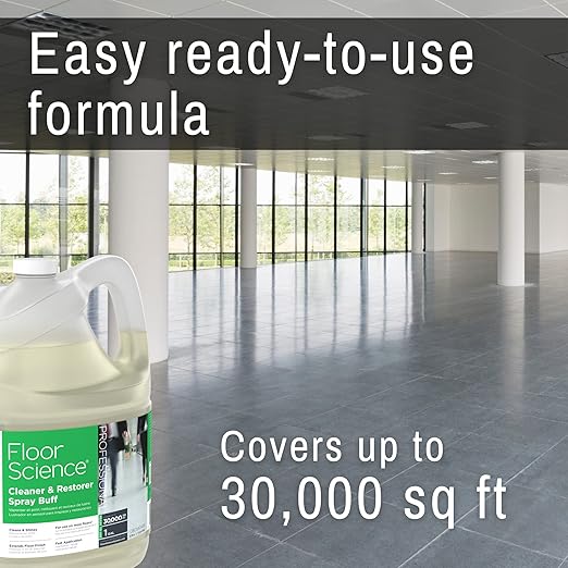 Diversey Floor Science CBD540458 Professional Cleaner and Restorer Spray Buff, Cleans & Shines with Citrus Scent, Ready-to-Use, 1-Gallon (Pack of 4)