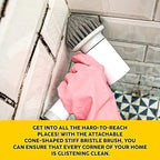 SYNOSHI Electric Spin Scrubber, Power Cleaning Brush with 3 Heads, Cordless Waterproof Shower Scrubber with Dual Speed, Perfect for Cleaning Bathroom, Tile, Cars, Floor. Electric Scrub Brush for tub