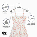 Closetselect Plastic Hangers 50 Pack - Space Saving Clothes Hangers, Made in USA, Durable & Strong Plastic Shirt & Coat Hanger with Notches & Shoulder Grooves, Non-Slip Clothing Hangers | Silver Hail