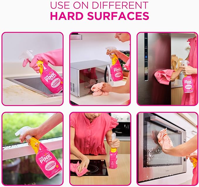 The Pink Stuff Miracle Multi-Purpose Cleaner Spray,30 fl oz – Now 20% More! Powerful All-Purpose Cleaning Solution for Kitchens,Bathrooms,Floors&More – Cuts Through Grease&Grime with Ease,(Pack of 2)
