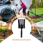 Small Square Shovel for Digging with Metal Handle, 43.3 Inch Heavy Duty Small Shovel, Trench Shovels Ideal for Digging Gardening Trenching Camping Planting Transferring, Black
