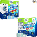 Washing Machine & Dishwasher Cleaner Tablets - 48-Pack Bundle Compatible with Front Loader Top Loader & He Machines and all Dishwashers Removes Buildup Lime Scales and residues - Septic Safe
