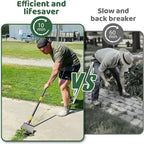 Garden Flat Shovel, Ice Scraper, 88" Long Multifunctional Garden Cleaning Shovel Weeding Tool,Heavy Duty Floor Scraper Long Handle,Metal Weeding Scraper for Lawn Edging, Snow Ice Removal