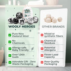 No More Dryer Sheets! XL Wool Dryer Balls 6-Pack, Reusable Laundry Softener & Static Reducer, Eco-Friendly, Long-Lasting, Safe for Sensitive Skin
