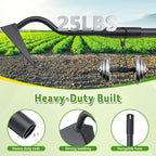 Lilyvane Garden Hoe, Heavy Duty Plow Hoe Garden Tool for Plowing,Cultivating, Trenching, Ridging, Weeding, Loosening Soil, 55 Inch Long Handle, V Shaped Sharp Triangle Hoe, Gardening Hand Tools