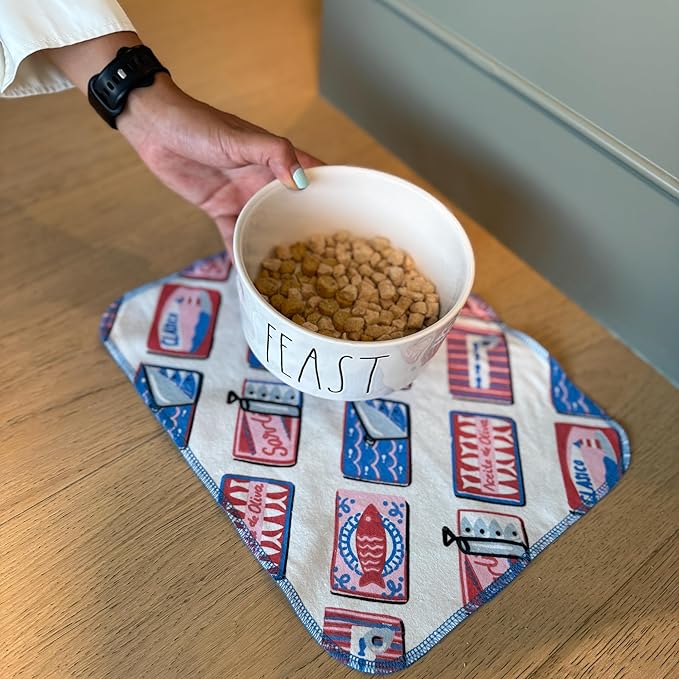 Reusable Paper Towels - 10 PACK - Roll of Washable Cotton Cloth Paper Towels - Paperless Reusable Napkins Cloth Washable - Absorbent + Long Lasting - Zero Waste Products - (Sardine Social)