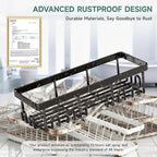 Veken Shower Caddy 6-Pack, Advanced Rustproof Design, No Drilling Adhesive Shelves, Rack with Soap Holder, Large Capacity Bathroom Organizers and Storage, Wall-Mounted Kitchen & Home Decor, Black