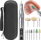 Cordless USB Polishing Machine,35000RPM Mini Polisher Kit with 11 Attachments for Gently Smooths Edges,After Repair Cleaning Creating,Removes Stains,Polishing Head Set with Instructions & Case