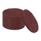uxcell 8Pcs Scrubber Scouring Pad, 5 Inch 600 Grits Drill Power Brush Hoop and Loop Scrub Pads Discs Polishing Pad for Household Furniture Automotive Cleaning, Red