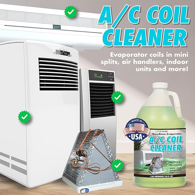 Nature's Freedom Indoor AC Coil Cleaner with Hose End Sprayer - 1 Gallon