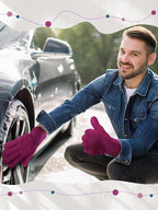 Patelai 3 Pairs Microfiber Plant Dusting Gloves Leaf Cleaning Gloves for Indoor Plants, Blinds, Furniture, House (Black,Brown,Dark Brown,Small)