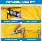 TICONN Mattress Bags for Moving, Heavy Duty King Mattress Cover Storage Bag with Full-Around Handle and Adjustable Buckles (Yellow, King)