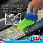 LOLA Heavy Duty Whisk Broom, Hand Brush, Durable Bristles, Whisks Away Dirt & Debris, Compact, Hang Hole for Easy Storage, Indoor/Outdoor, 1 Pack