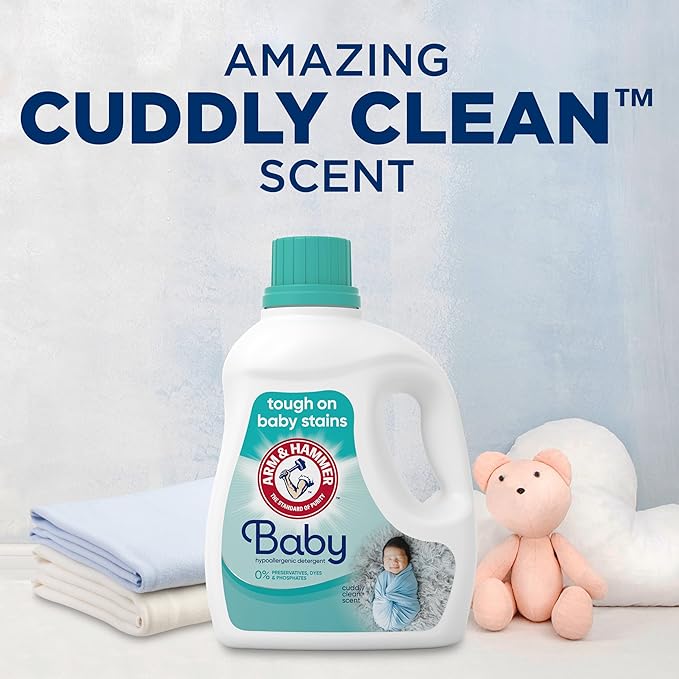 ARM & HAMMER Baby, 77 Loads Hypoallergenic Liquid Laundry Detergent, 100.5 fl oz