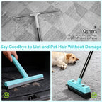 Floor Squeegee with 180° Rotating Head,with Rubber Broom for Carpet Pet Hair Remover,air Broom,for pet Removal Fluff Carpet, Hardwood Floor, Cleans Glass, Fine Dust, Hair, Liquid (Black)