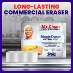 Mr. Clean PRO Magic Eraser Ultra Pro, Bulk Cleaning Sponges for Commercial Grease and Stain Removal, Heavy Duty (26 count)