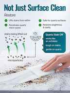 Quartz Stain Off – Quartz Countertop Stain Remover Cream & Deep Cleaner | Removes Coffee, Water, Grease & Food Stains | Non-Abrasive, Scratch-Free