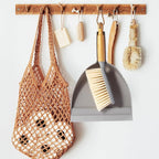 Dustpan and Brush Set -Small Broom Dustpan Set, Hand Broom and Dust Pan for Pet, Car, Dorm, Comping (Gray)