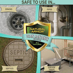 Natural Armor Enzyme Drain Maintainer - Quart Drain Cleaner with Natural Enzyme Power to Prevent Buildup & Odors - Safe for Sinks, Showers, Grease Traps & Septic - Non-Toxic Formula, 32 fl oz