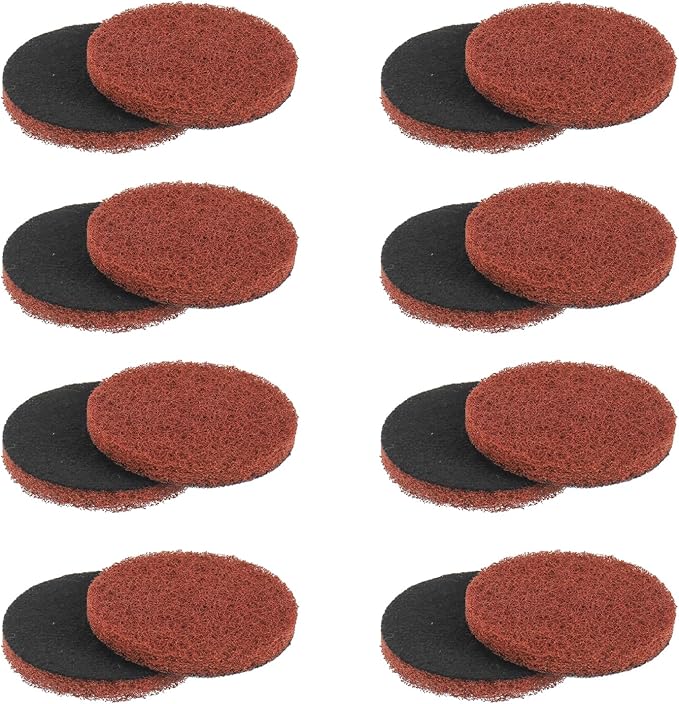 16pcs Heavy Duty Pads Electric Cleaning Brush Pad Set fit for Bosch Home/Garden 6033 Battery Cleaning Brush,Red