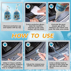 Mold Stain Remover Gel,Washing Machine Cleaner Front Load Washer Gasket Mold Remover Home Stain Cleaner Cleaning Gel for Grout Caulk, Bathroom, Shower, Bathtub, Refrigerator Cleaning Solution 8 Fl Oz