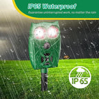 Solar-Powered Ultrasonic Animal Repellent with Motion Sensor, Waterproof Cat Deterrent with LED Flashing Lights, Perfect for Outdoor Yards, Effective to Repel Cats, Dogs, Coyotes, Raccoons, and Deer.