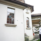 36 Feet High Reach Window Squeegee with 7-30 Ft Extension Pole, Window Cleaner Tool with 5-Stage Telescoping Pole, Window Cleaning Kit with Rotatable Head (2 Squeegee & 2 Microfibre Cloths)